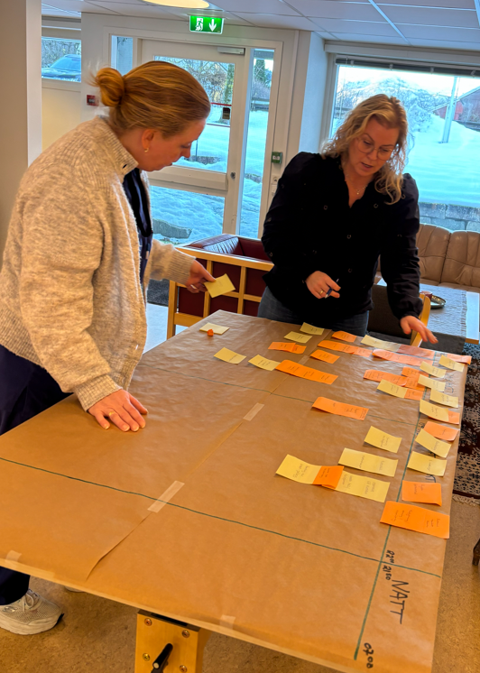 Personar rundt bord - Klikk for stort bilete